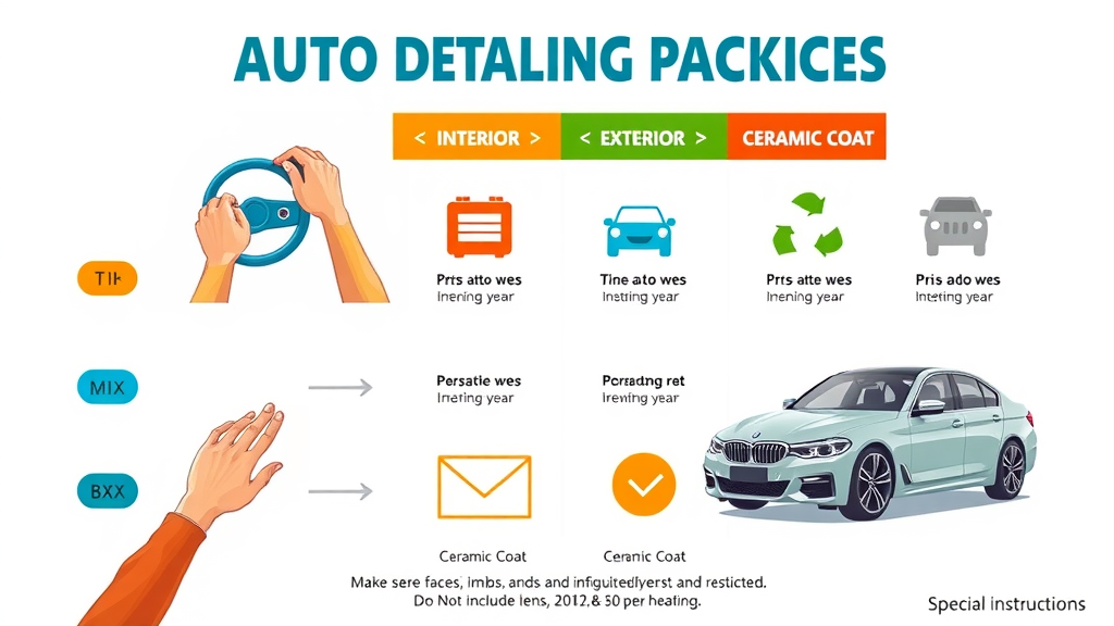 Infographic comparing auto detailing Orange CA detailing packages