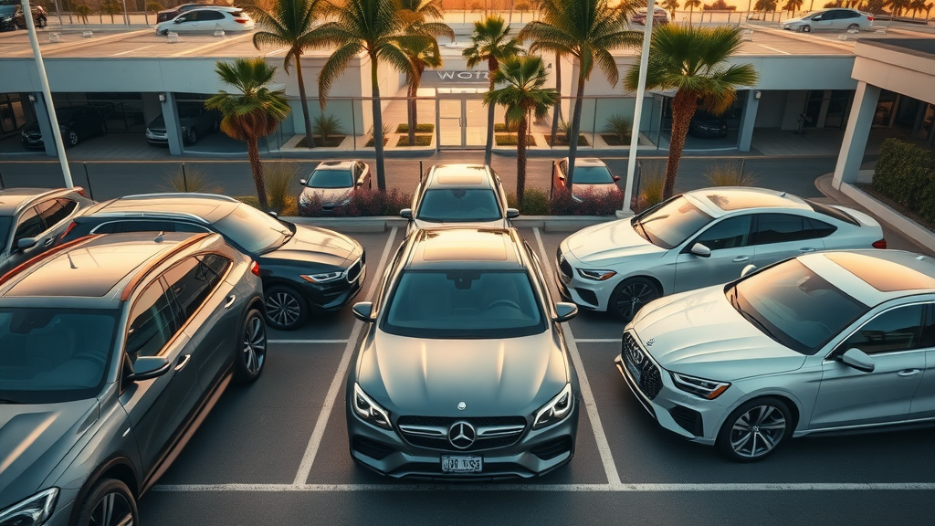 auto paint protection orange california - Price comparison of PPF, ceramic coating, and wax on SUV and sedan, shown on lot in Orange County