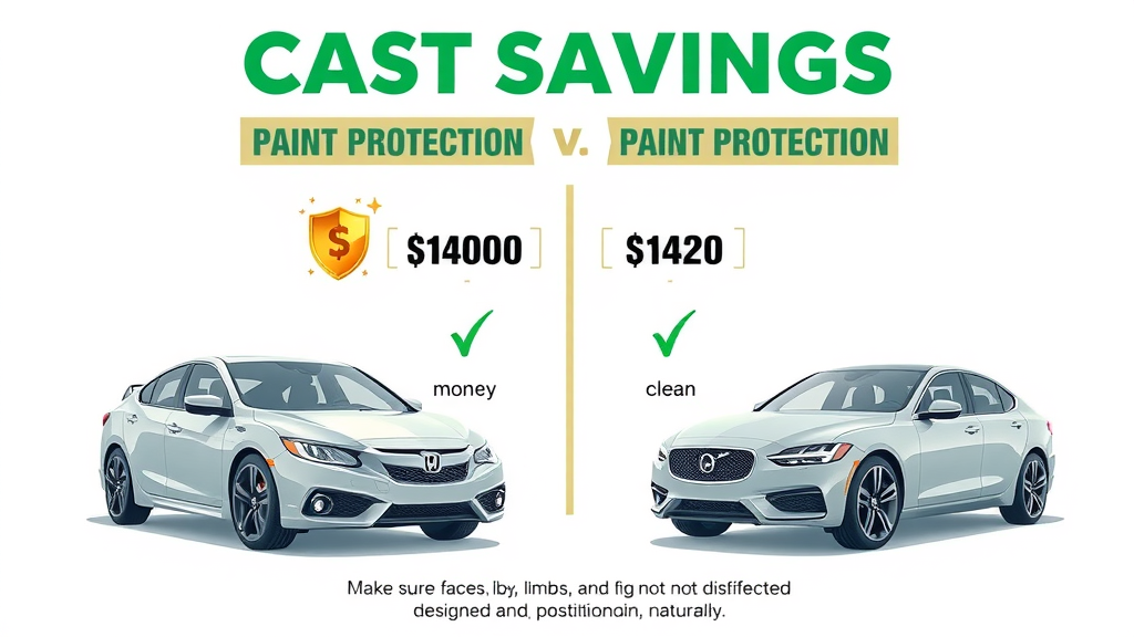 cost savings ceramic auto coatings paint protection infographic