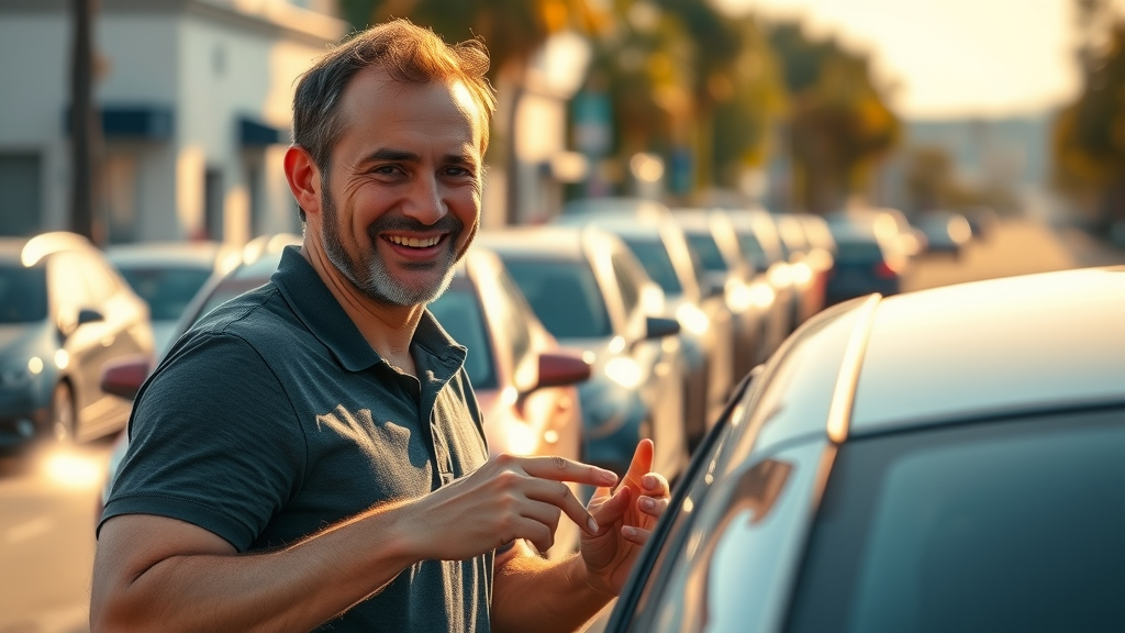 Real customer review - Professional auto detailing Orange CA, shiny detailed car, happy client, Orange County street