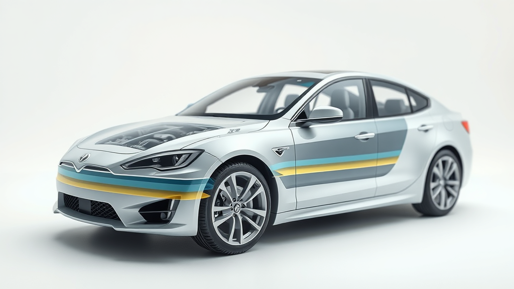 Ceramic coating: detailed cross-section of a car